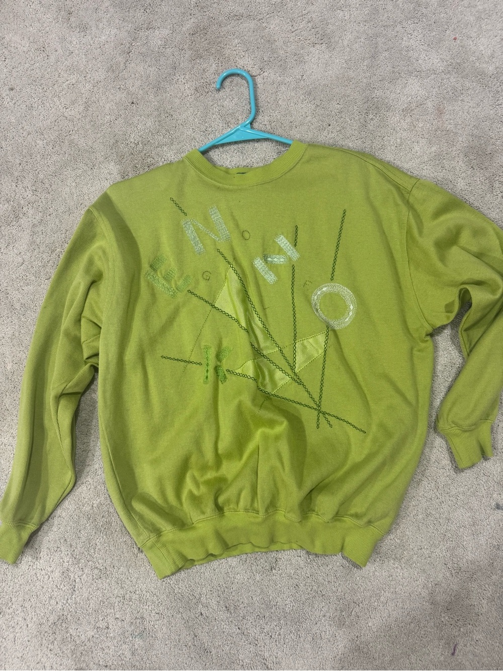 Green Graphic Crewneck Sweater